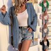 2023 Autumn Loose Knitted Cardigan Jacket Woman Long Sleeve Sweaters Coat Women Winter Fashion Loose Casual Warm Cardigans 29380