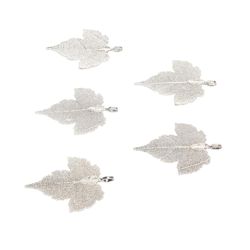 5 шт. Подвески в виде листьев Красивые Элегантные Прозрачная Текстура Подвески-листья из цинкового сплава для ожерелья, браслета, для изготовления украшений своими руками