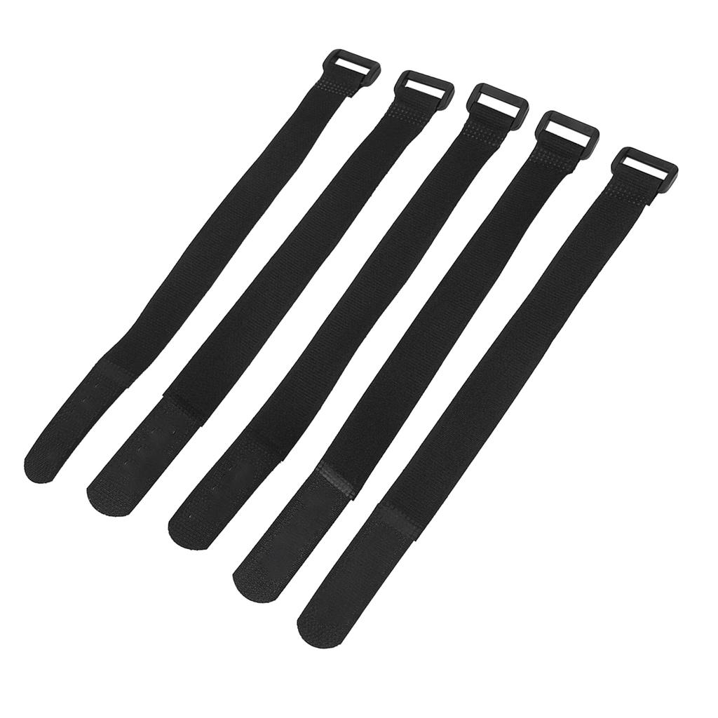 5Pcs Set DUUTI Sports Cycling Riding Adjustable Nylon Bicycle Handlebar Tie Straps (Black)