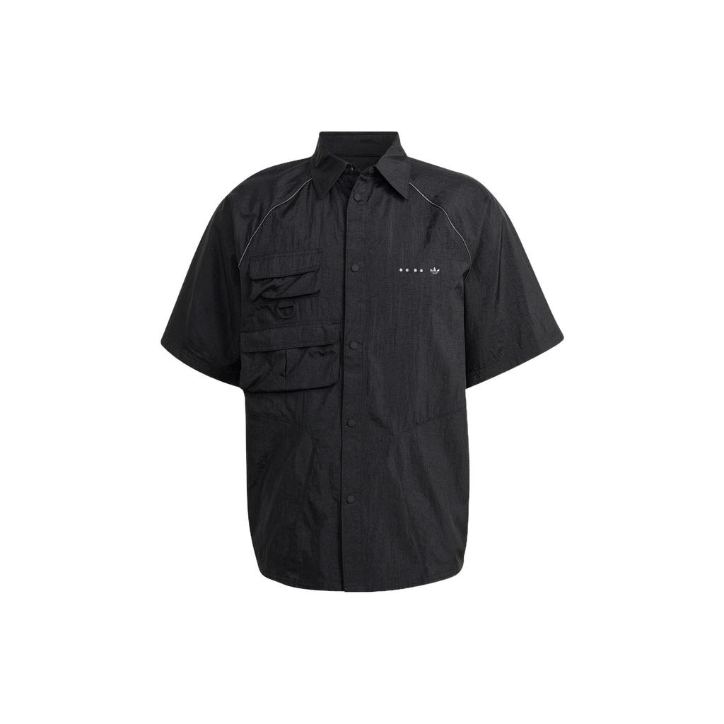 adidas Originals Trefoil однотонная рубашка-поло мужские топы черные HK2733