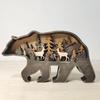 Christmas Wooden Forest Animal Ornaments - Elk & Bear Home Decor