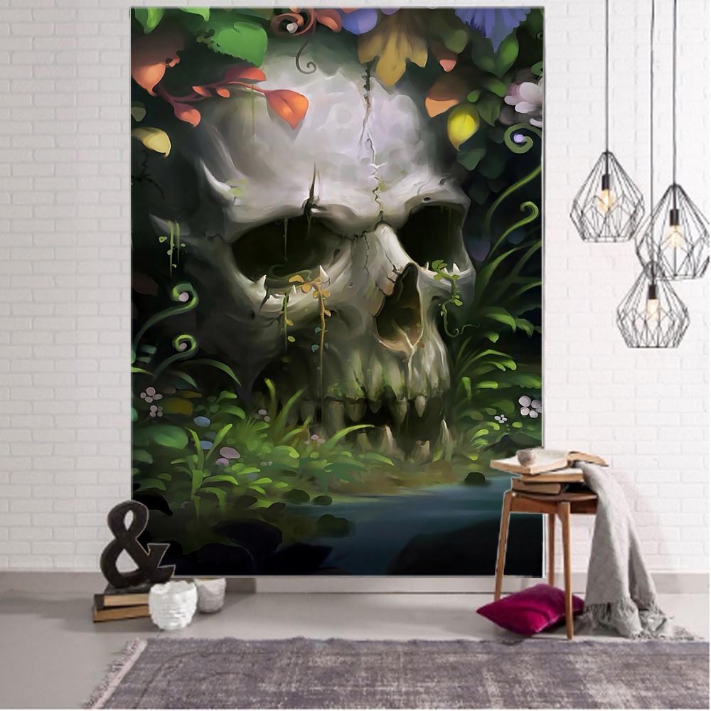 Темный ужас скелет призрак фон украшение гобелен занавес настенное покрытие хэллоуин