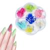 1 коробка сушеных цветов 6 сеток для ногтей украшения своими руками нейл-арт накладные цветы для женщин маникюр своими руками для ногтей