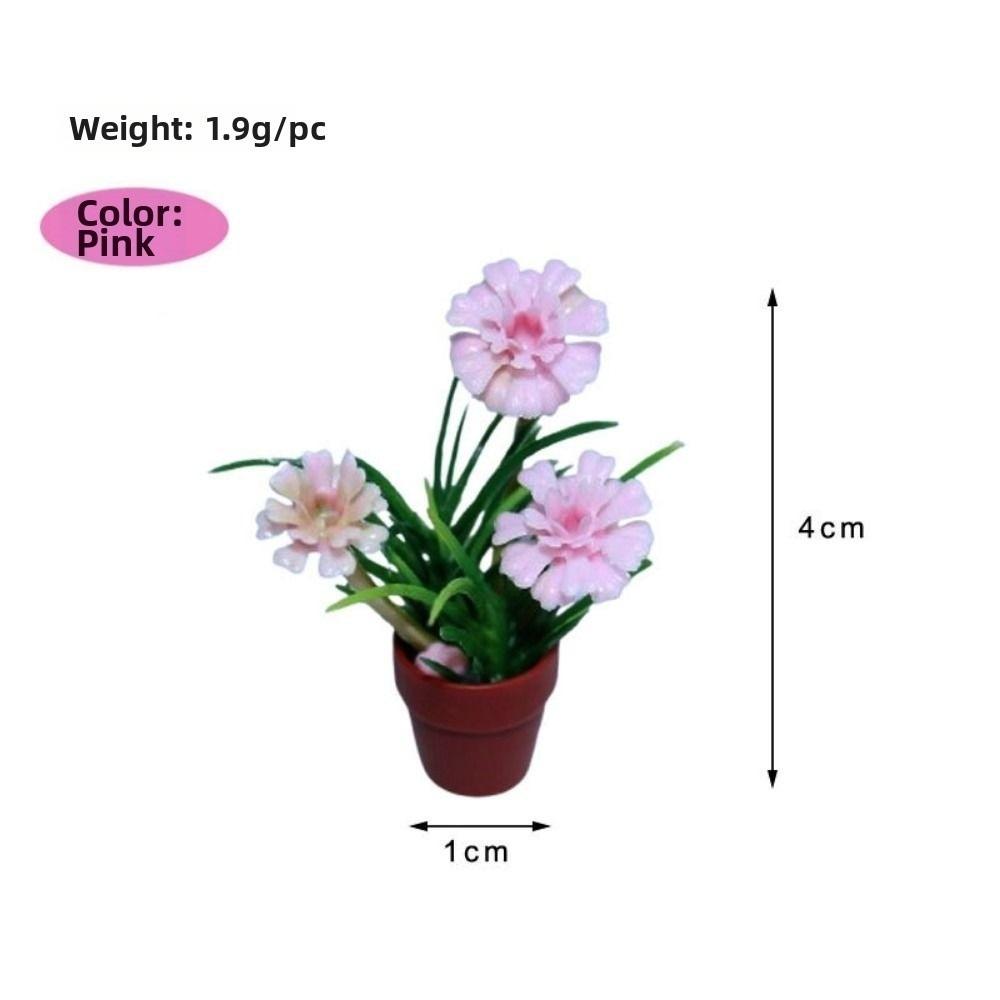 3pcs 1:12 Dollhouse Miniature Green Plant Mini Garden Home Model Doll House Accessories
