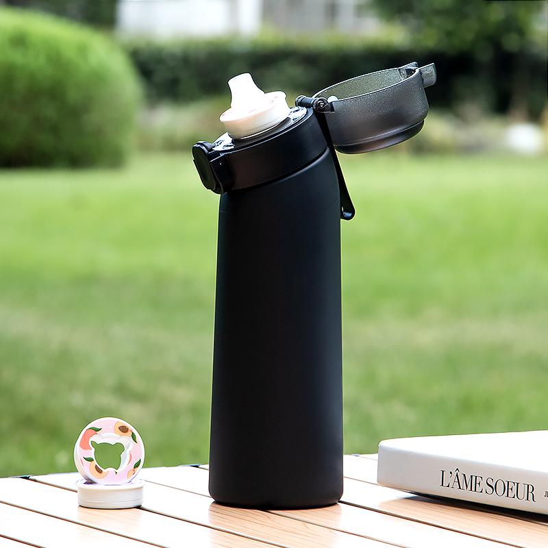 1pc Air Water Bottle With 1pc Random Bear Flavor Pods Portable Transparent Water Cup With Straw Leak Proof Outdoor Sports Cups 1