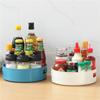 360 Rotating Tray Kitchen Storage Containers for Spice Jar Snack Food Tray Bathroom Storage Box Non Slip Cosmetics Organizer