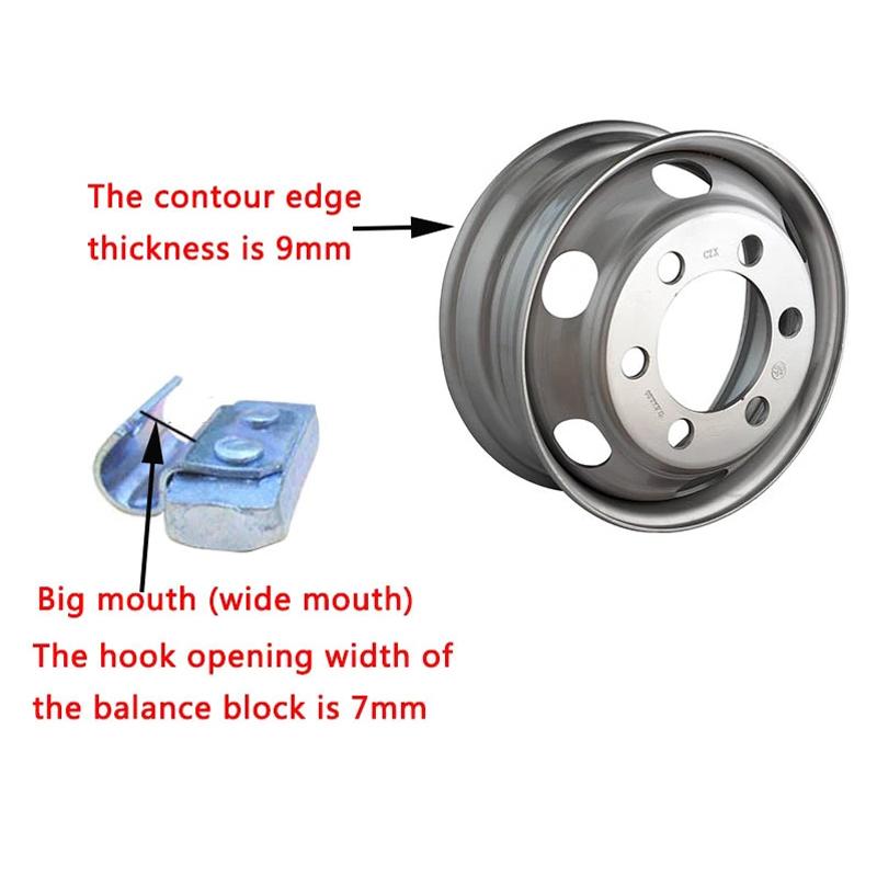 10 шт. Крюк для колесного балансировочного блока 5G-30G, алюминиевый сплав, ступица колеса, широкий противовес, противовесы для шин