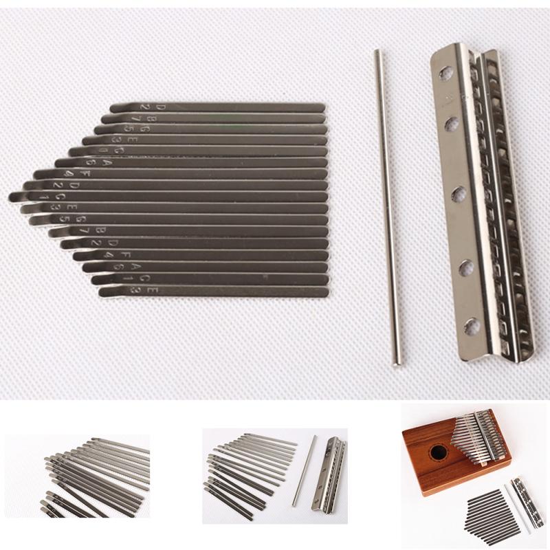 Клавиатура Калимба с 17 клавишами, марганцевая сталь, ключ Калимба, хромированный музыкальный инструмент