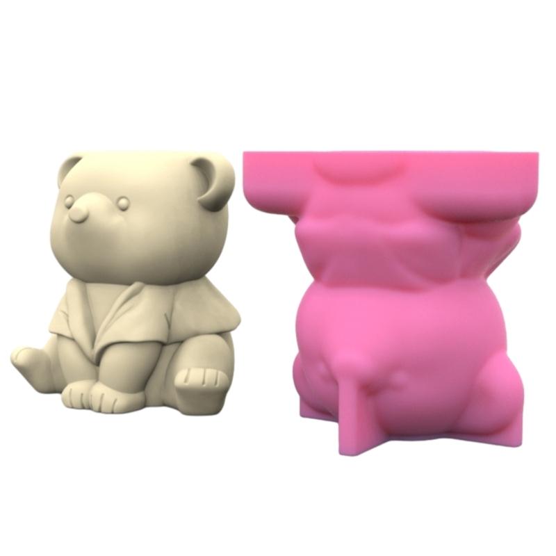 Little Bear Shaped Mold Succulent Flower S Mould Silicone Molds Animal Mould for Enthusiasts