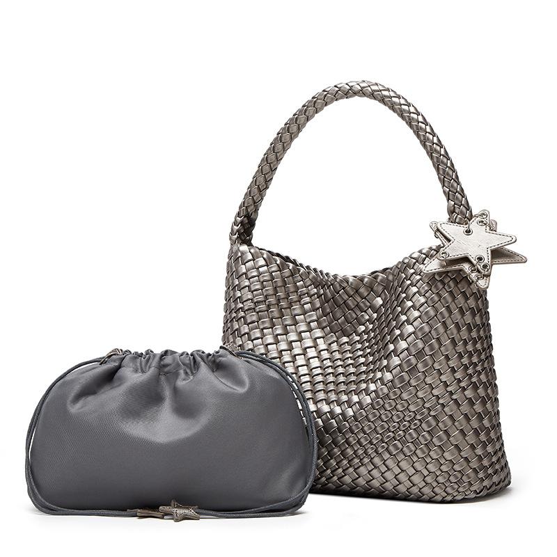 Повседневная большая вместительная наплечная сумка под мышкой, сумка ручной работы, модная и простая, портативная сумка-тоут для мамы и ребенка для женщин