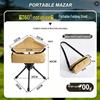 360° Rotating Folding Tripod Stool - Portable, Durable, and Compact for Hiking, Camping, and Fishing.
