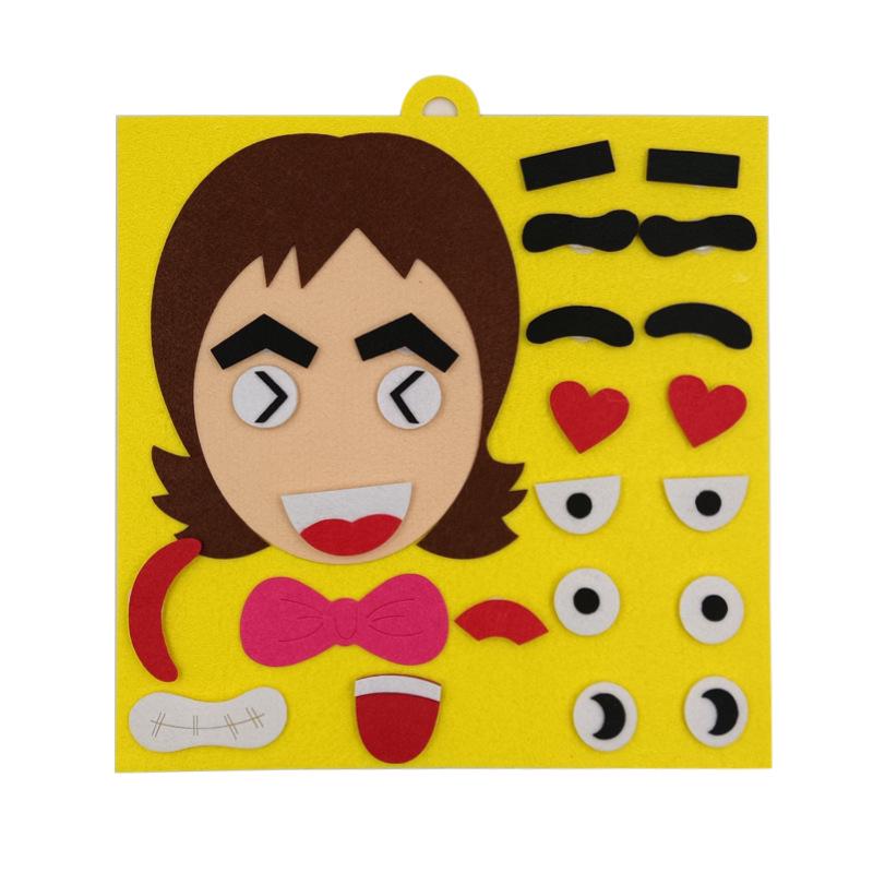 Набор фетра для детского пазла «Выражения»: Образовательные наклейки для лица