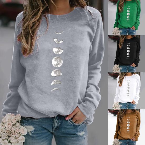 Шикарная женская блузка из полиэстера с круглым вырезом на весну и осень для женщин на открытом воздухе