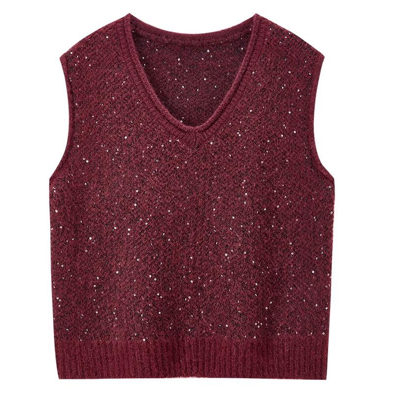 Женский жилет Shangdou Bila с V-образным вырезом, из смесовой шерсти