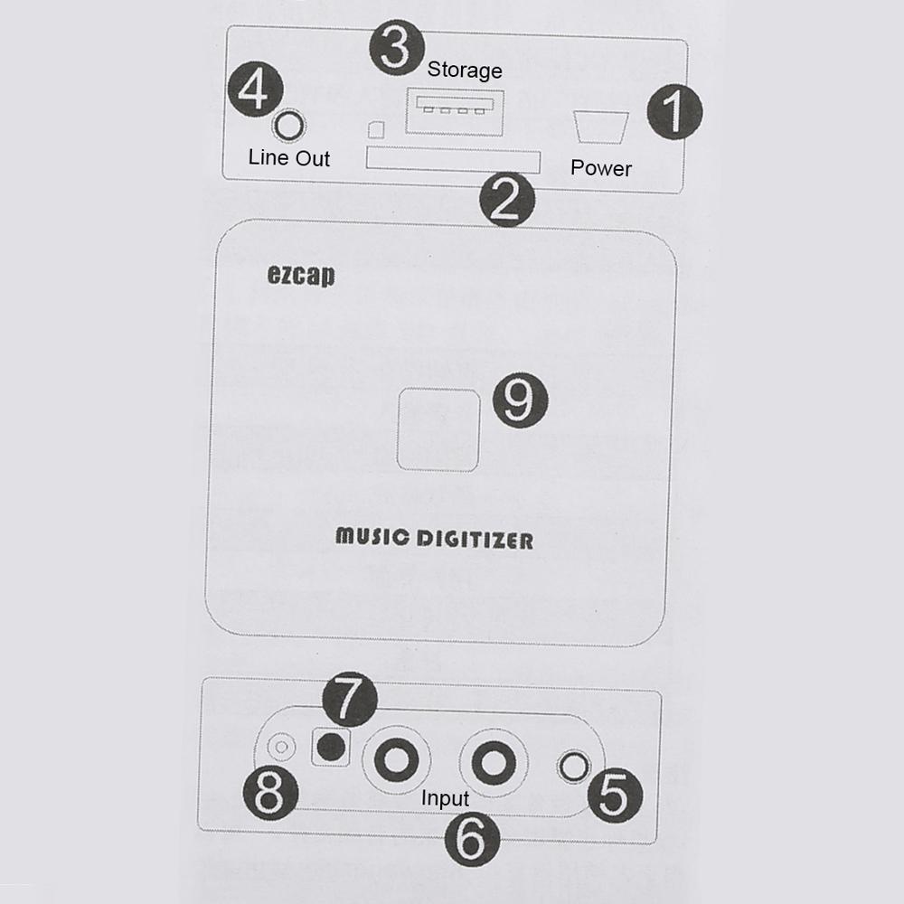 Музыкальный дигитайзер Музыкальный плеер Запись аналоговой музыки на SD-карту USB-накопитель Мини-USB-порт Воспроизведение