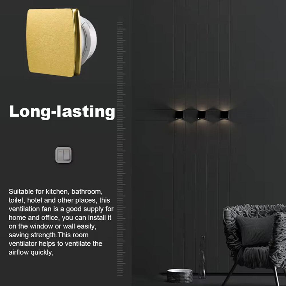 Bathroom Exhaust Fan 4 Inch Outlet Kitchen 2200rpm Waterproof Ventilator Wall Plastic Ventilation Extractor