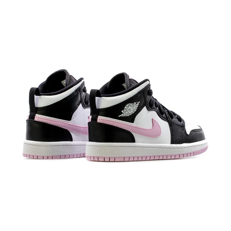 Jordan 1 Mid White Black Light Arctic Pink PS 640737-103
