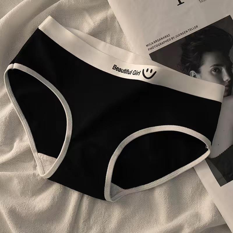 Женские трусики из чистого хлопка средней посадки, антибактериальные, бесшовные, дышащие - приятные к коже для студенток и девушек.