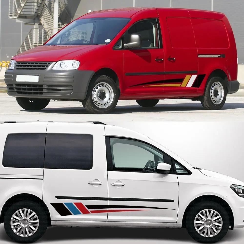 2 шт. Наклейки на боковую дверь автомобиля Для Volkswagen VW Caddy MK2 MK3 MK4 2 3 4 Maxi Kombi Фургон Виниловая наклейка Автоаксессуары для тюнинга