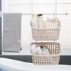 Plastic Hanging Baskets for Shower, Hanging Basket Organizer with Hooks, Rectangle Small Hanging Storage Basket