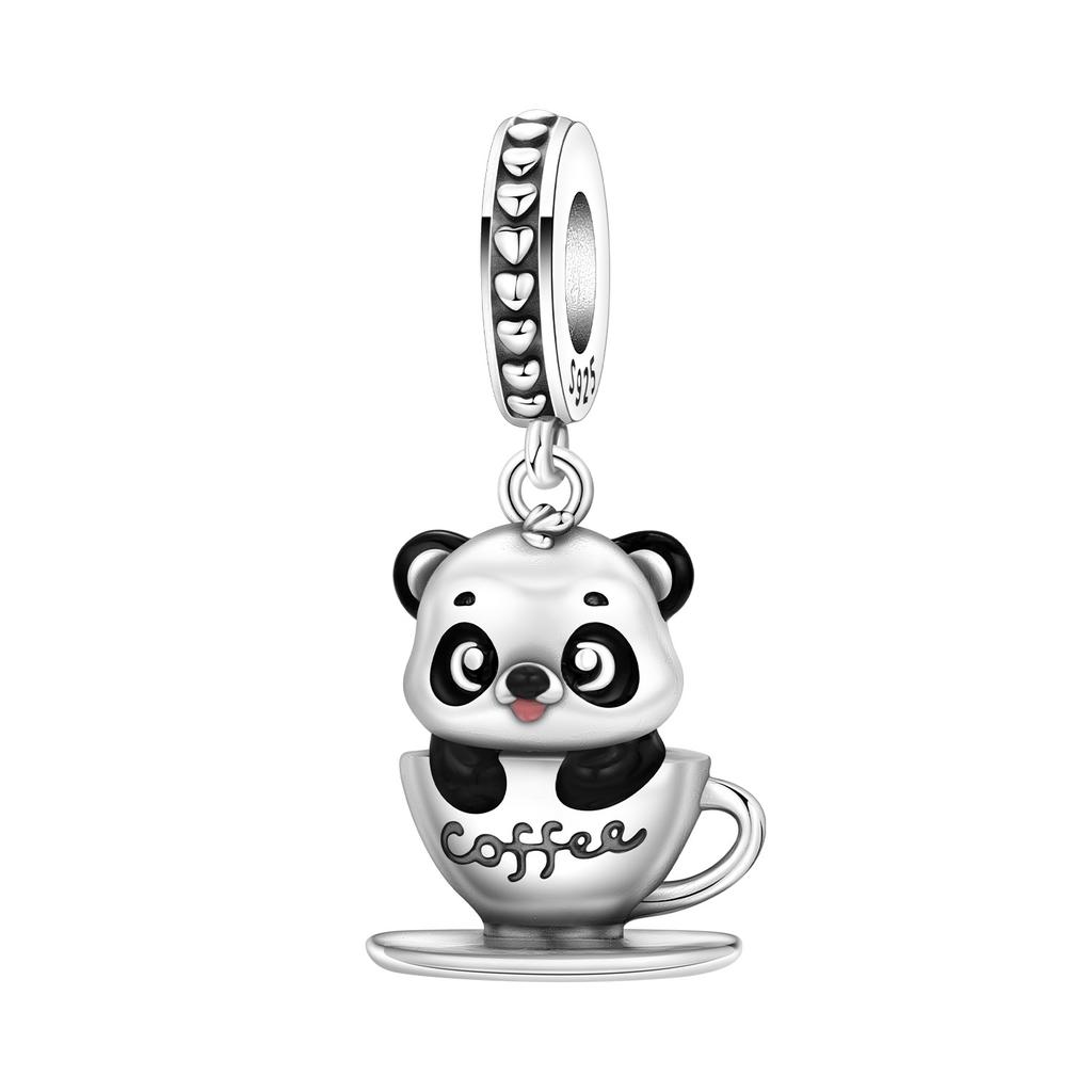 Orstarry 925 Silver Little Bear Pendant Beads Charm Bracelet Jewelry DIY Gifts for Party Animal Lovers