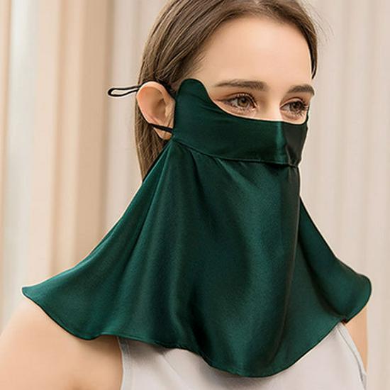 Шелковица шелковица Facekini: Маска для защиты лица и шеи от ультрафиолета и дыма для женщин