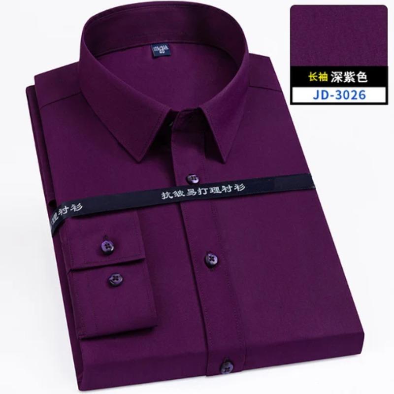 4XL 5XL 6XL 7XL 8XL Бамбуковое волокно Клетчатая рубашка Полосатая Синяя Повседневная Деловая Рубашка с длинным рукавом для мужчин Уличная одежда Приталенная рубашка Мужская