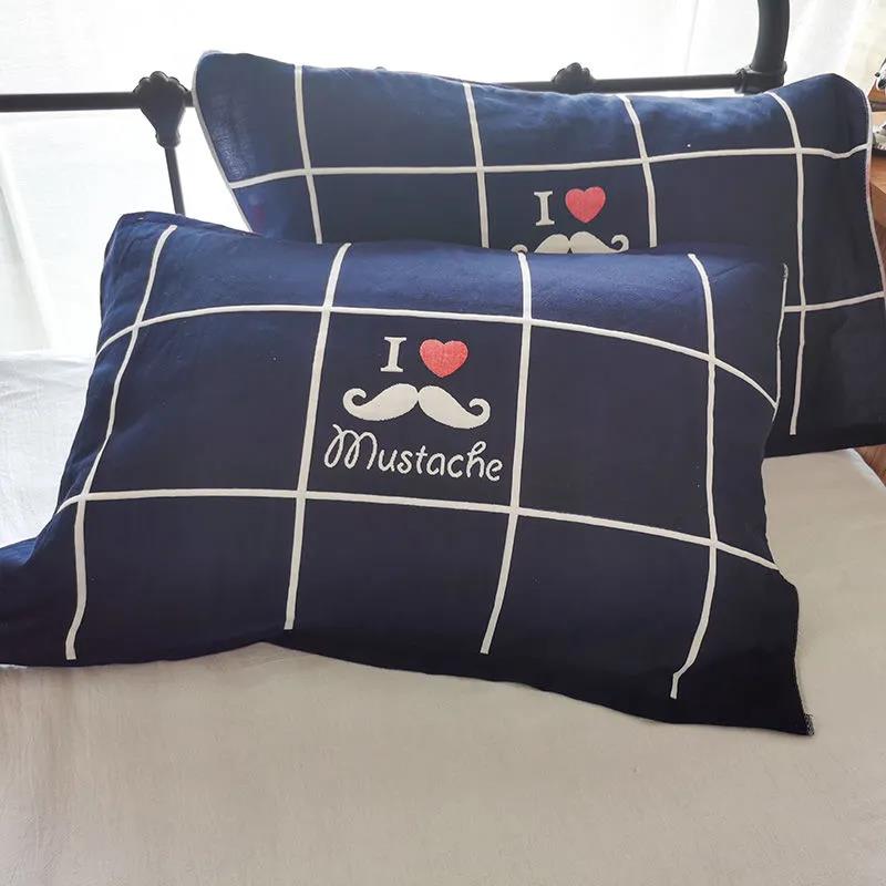 Pure Cotton Pillowcases for Couples Thickened High-end Pillowcases