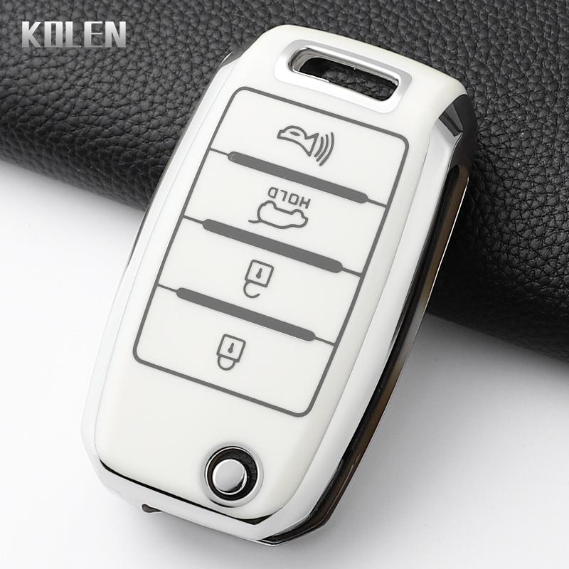 Модный чехол-футляр из ТПУ для складного автомобильного ключа для Kia Rio 3 K2 Ceed Cerato K3 K5 Sorento Sportage Soul K4 Picanto Optima Forte Stinger