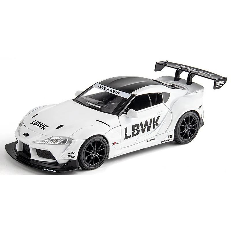 1/22 Diecast Alloy Model Car Miniature Toyota Supra Racing Metal Sportcar Metal Collected for Children Kids Gifts Hottoys Toy for Boys