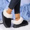 Thick Bottom Furry Snow Boots Women 2025 Winter Soft Chunky Platform Fluffy Fur Ankle Boots Warm Short Plush Suede Casual Shoes