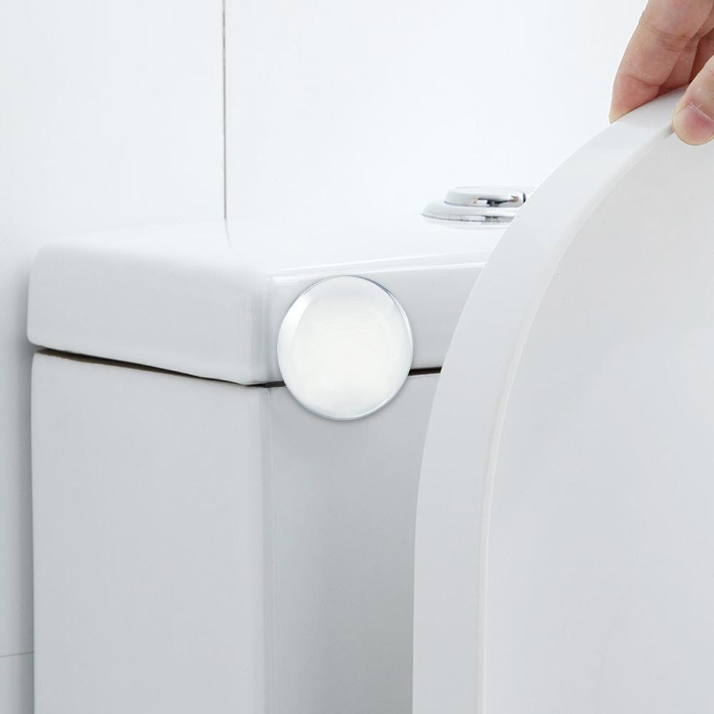 6pcs Baby Transparent Soft Silicone Wall Protector Door Handle Bumper Non-slip Self-adhesive Round Doors Stop Muffler