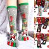 Winter Warm Christmas Toe Socks Cartoon Printed Leg Warmer High Socks Women Boot Sock Xmas Party