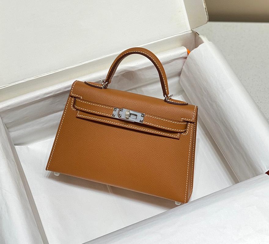 High End Quality Palm Pattern Mini Second-generation Bag Mini Bag Genuine Leather Women's Bag Cowhide Single Shoulder Handbag Crossbody Bag