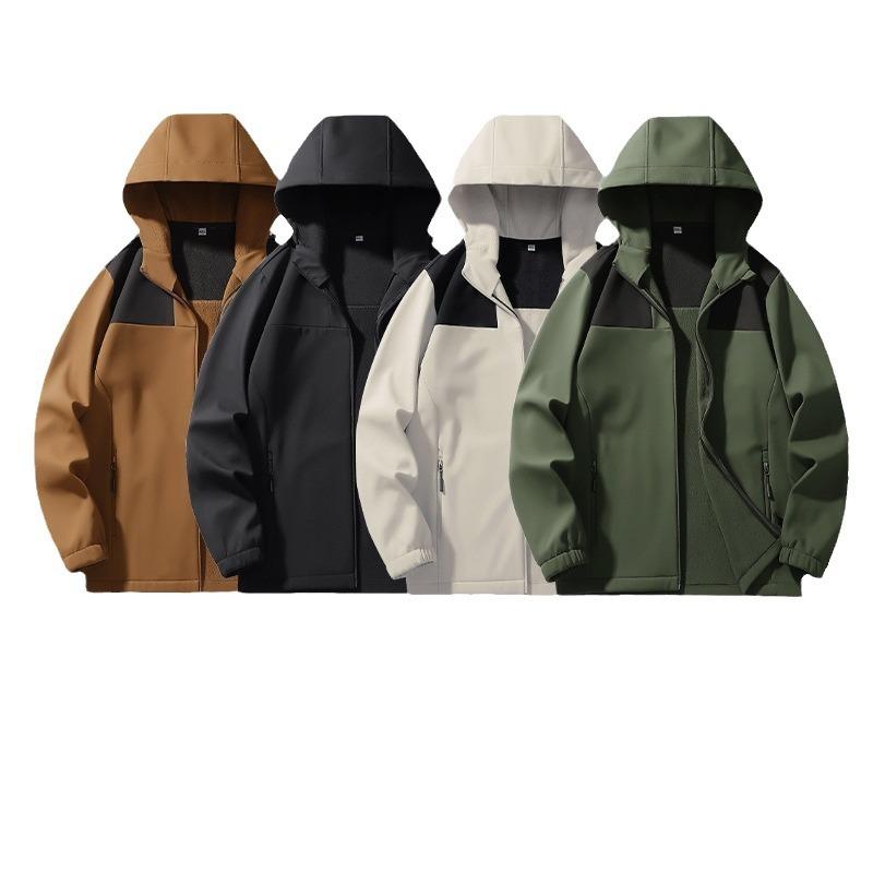 Новая куртка Soft Shell для активного отдыха на осень и зиму, флисовая утолщенная ветрозащитная водонепроницаемая теплая куртка, спортивная куртка, бейсбольная куртка