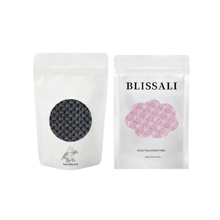 Double Texture Body Exfoliatings Towel With Extended Length For Hard To Reach Area And Clogged Pore Prevention