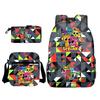 Рюкзак для мальчиков Ритм Бокс Сокровище Детский школьный рюкзак Аниме Ранец Сумка для карандашей Ткань Оксфорд Ученик начальной школы Д