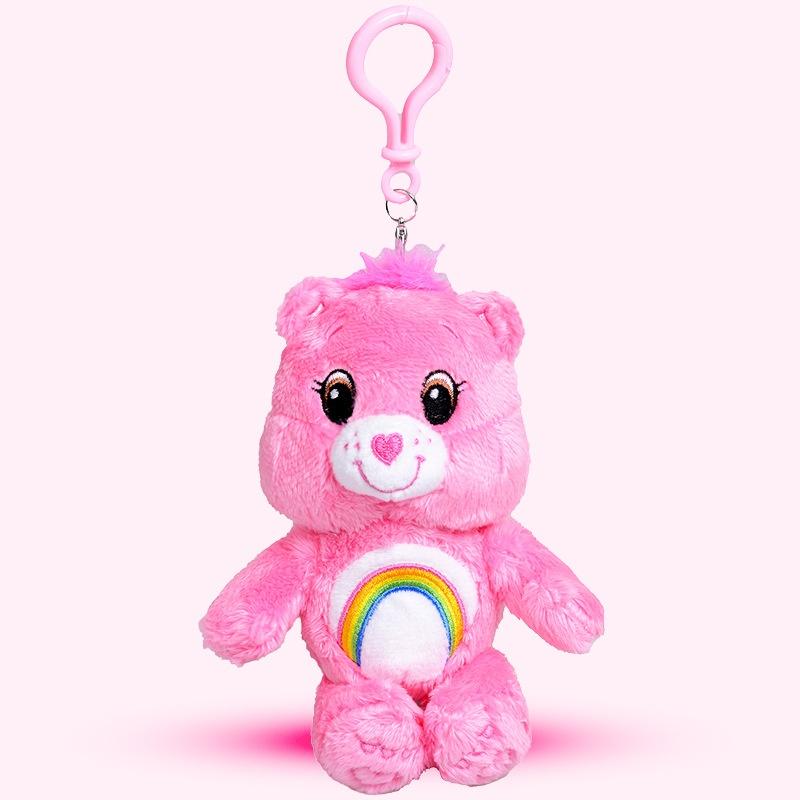 17cm Care Bears Pendant Plush Anime Kawaii Plushie KeyChain Bag Decoration Doll Girls Boys Backpack Plush Keyrings
