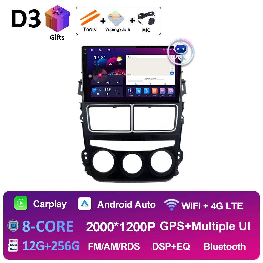 Беспроводной CarPlay Smart System для Toyota Vios Yaris 2018 2019 2020 Android Auto GPS Навигация QLED IPS Экран WIFI Авто Инструменты