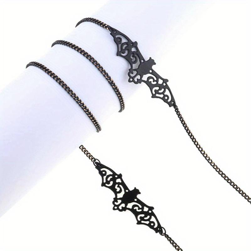 Glasses Chain New Black Hollow Bat Pendant Glasses Chain Anti-slip and Fashionable Anti-loss Jewelry Glasses Chains