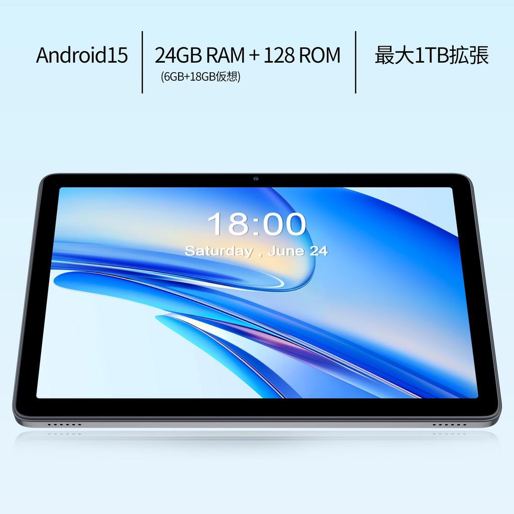 PRITOM WiFi Android 24 ГБ 128 ГБ WideVine L1 IPS 8000 мАч Чехол-клавиатура Японская инструкция Серый 10-дюймовый планшет, 15, (6 ГБ + 18 ГБ) + ОЗУ, Дисплей,