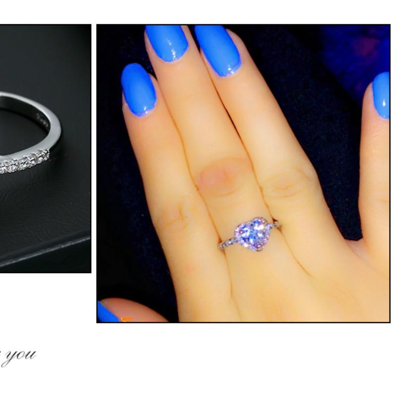 Модные обручальные кольца в форме сердца с кристаллами, женские обручальные кольца с цирконом, гламурные украшения