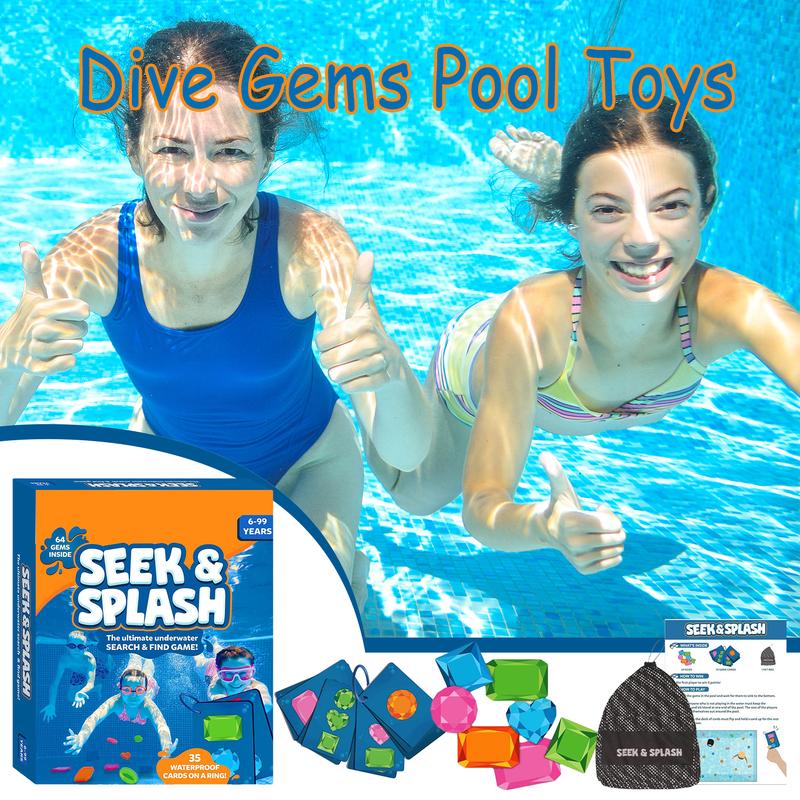 Самоцветы для ныряния Игрушки для бассейна Красочные самоцветы Игрушки для ныряния в бассейне Детские обучающие игры Летние игры на открытом воздухе для бассейна Образовательные Подводные