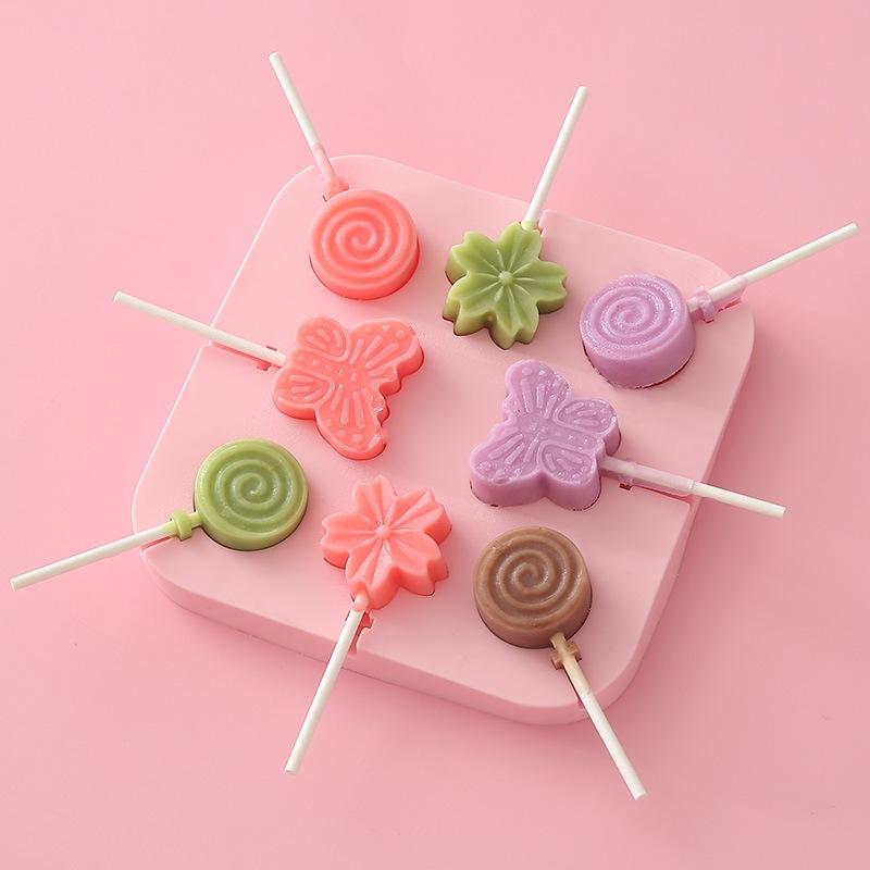 Cat Lollipop Cheese Stick Silicone Mold Butterfly Rabbit Candy Jelly Ice Baking Mold Animal Bear Chocolate Cake Making Set Gift