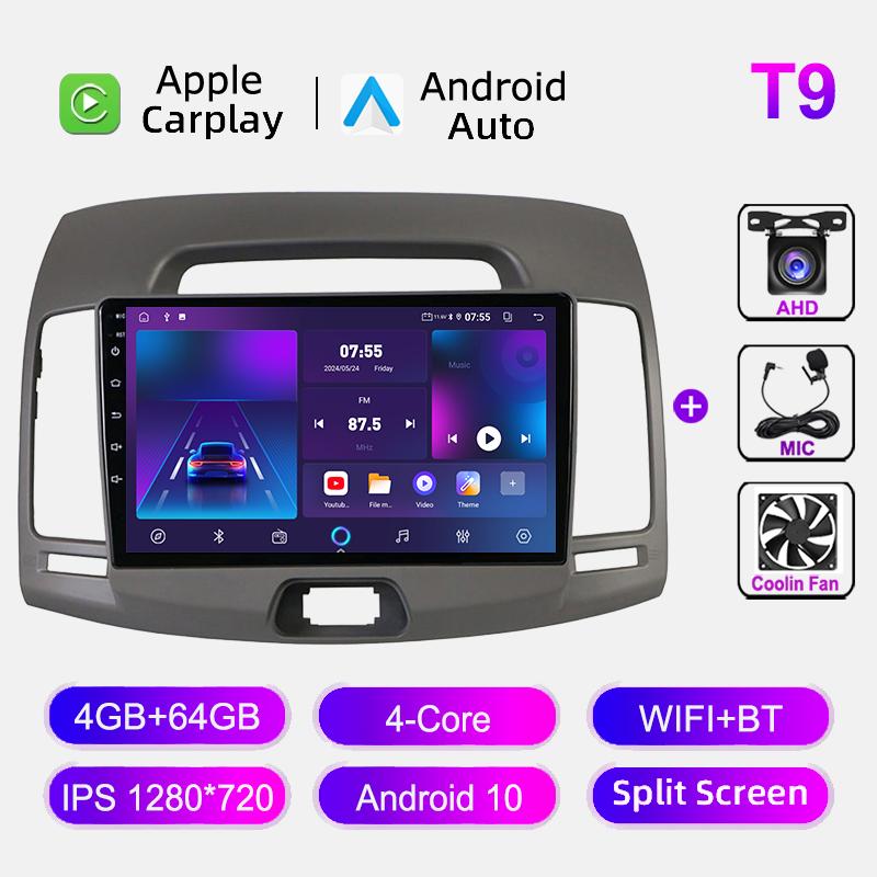 9 Inch Android Navigation GPS For Hyundai Elantra 4 HD 2006-2012 Car Radio Multimedia Video Player Auto Stereo Carplay 4G WIFI