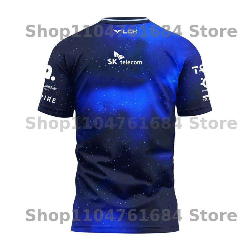 Skt T1 X Make-a-wish Korea 2025 Limited Edition Jersey Men's T-shirt Summer E-sportsbreathable Round Neck Short Sleeved Top