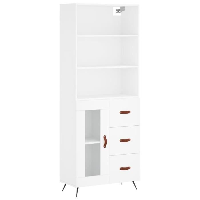 VidaXL Highboard White 69.5x34x180 Cm Engineered Wood 3189477