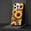 Summer Daisy Sunflower Floral Flower Case for Apple iPhone 14 11 7 SE 2020 8 X XS 13 12 Mini XR 15 Pro Max Black Phone Cover