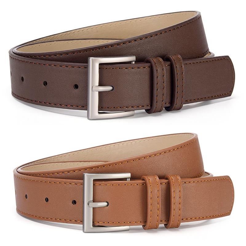 Новый женский ремень из ПУ кожи с пряжкой-булавкой - Стильный аксессуар для повседневных брюк, пальто, курток и джинсов