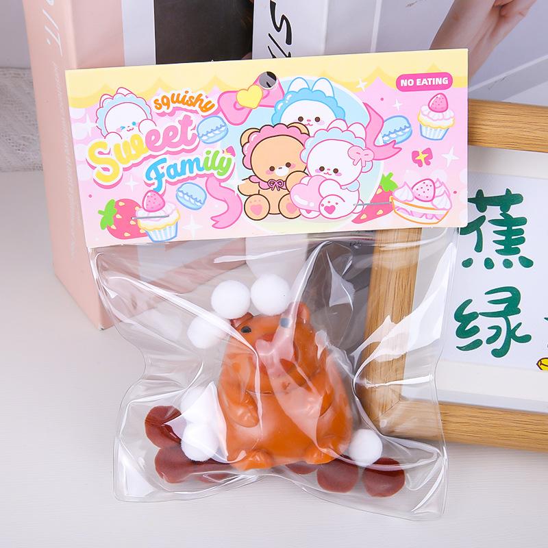 Non-Toxic Capybara Squishy Toy Slow Rebound Cute Brown Bear Animal Stress Relief Fidget Sensory Toys For Kids Adults Decompression Gift